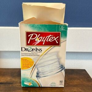 PLAYTEX Drop-Ins System Disposable Liners for Baby opened Package 4oz 118ml